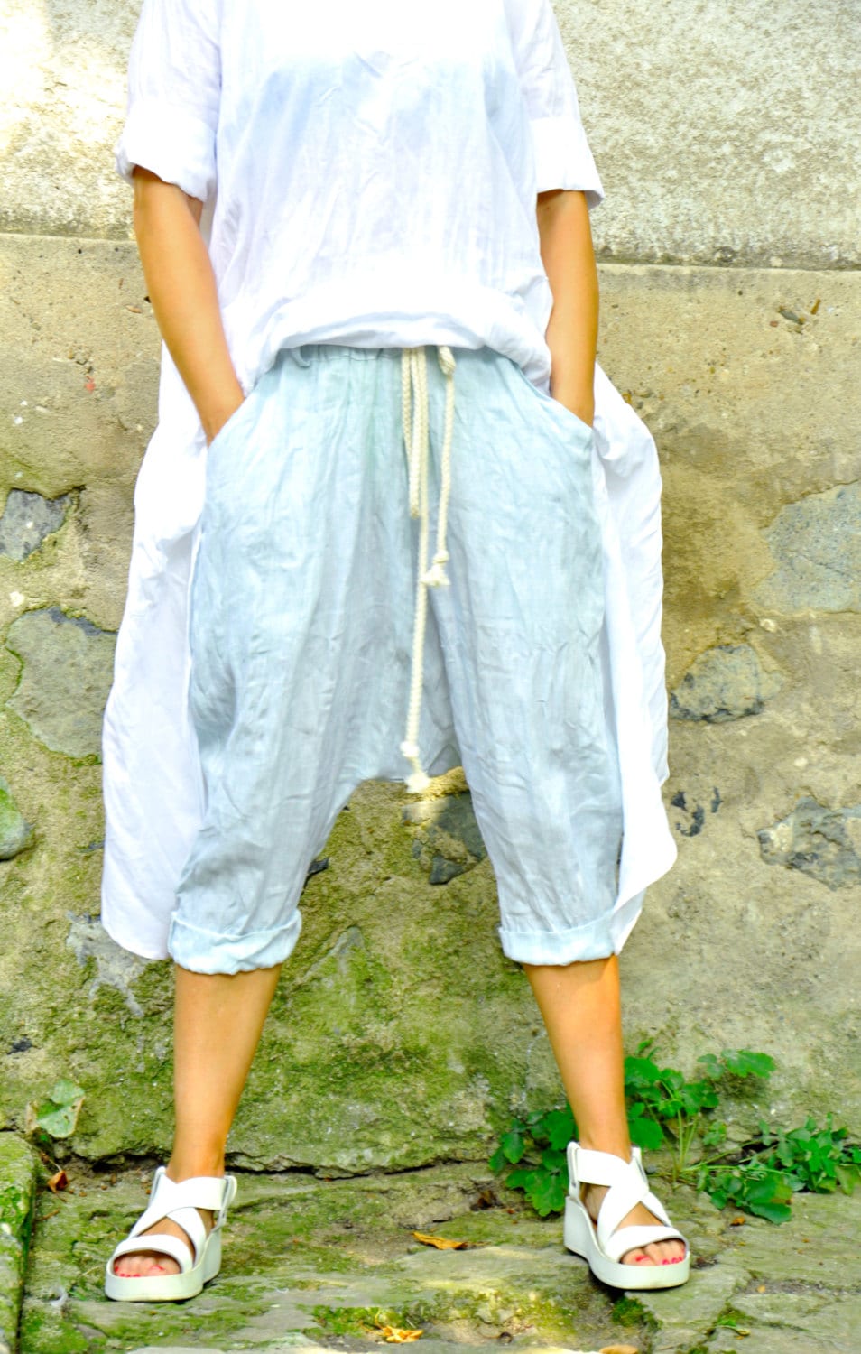 パンツ louren linen like cocoon pants Drawstring Linen Pants – THEKLOSETKOUTURE.COM