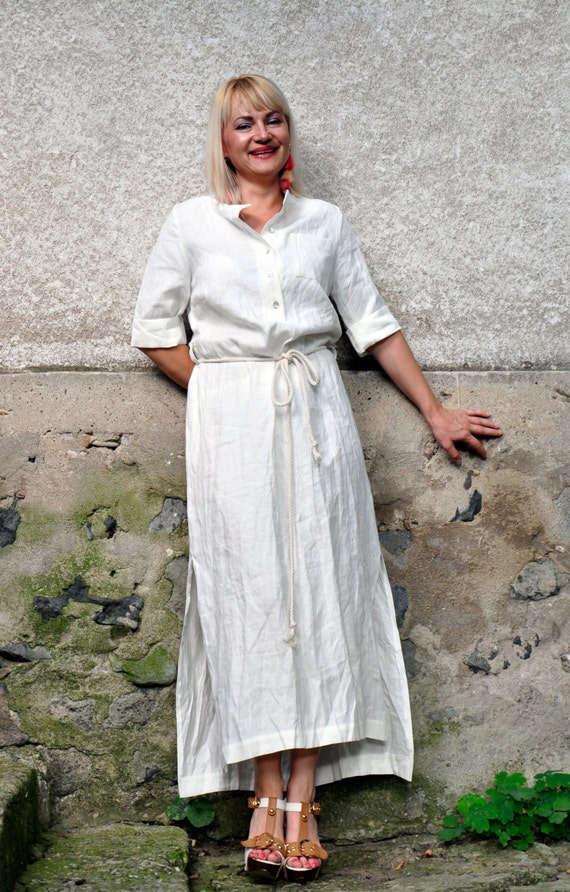 pure navy linen dress Royal Toscana Linen Dress in Deep navy blue main image 0