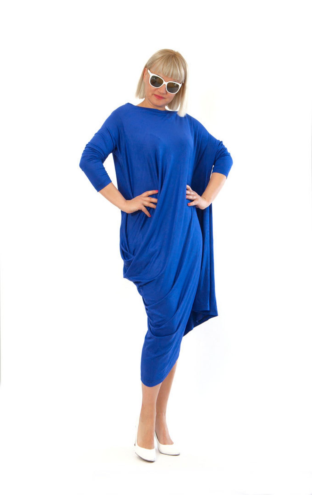 Blue Dress Caftan Dress Long Dress Winter Dress Plus Size - Etsy