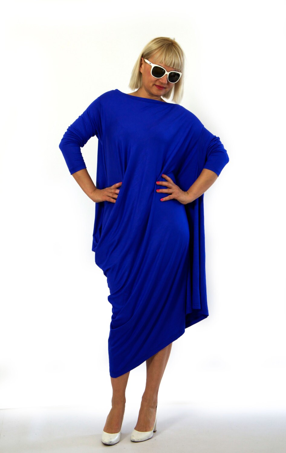 Blue Dress Caftan Dress Long Dress Winter Dress Plus Size - Etsy