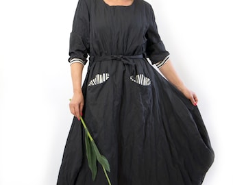 Black Dress, Maxi Dress, Cotton Dress, Plus Size Maxi Dress, Plus Size Clothing, Long Dress, Oversize Dress, Plus Size Kaftan Dress, Gabyga