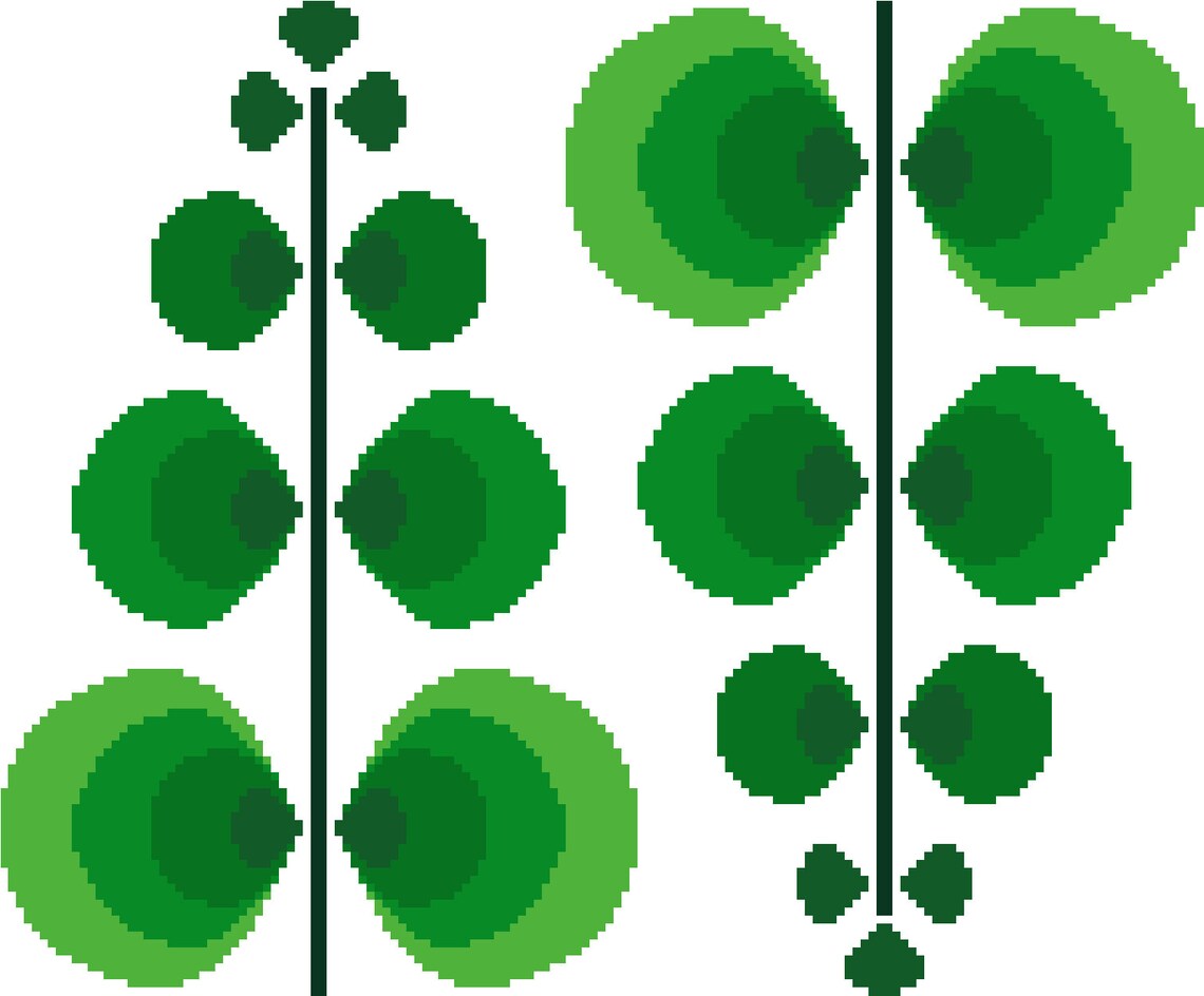 Fun Retro Cross Stitch Pattern. Mid Century Modern Design. Etsy