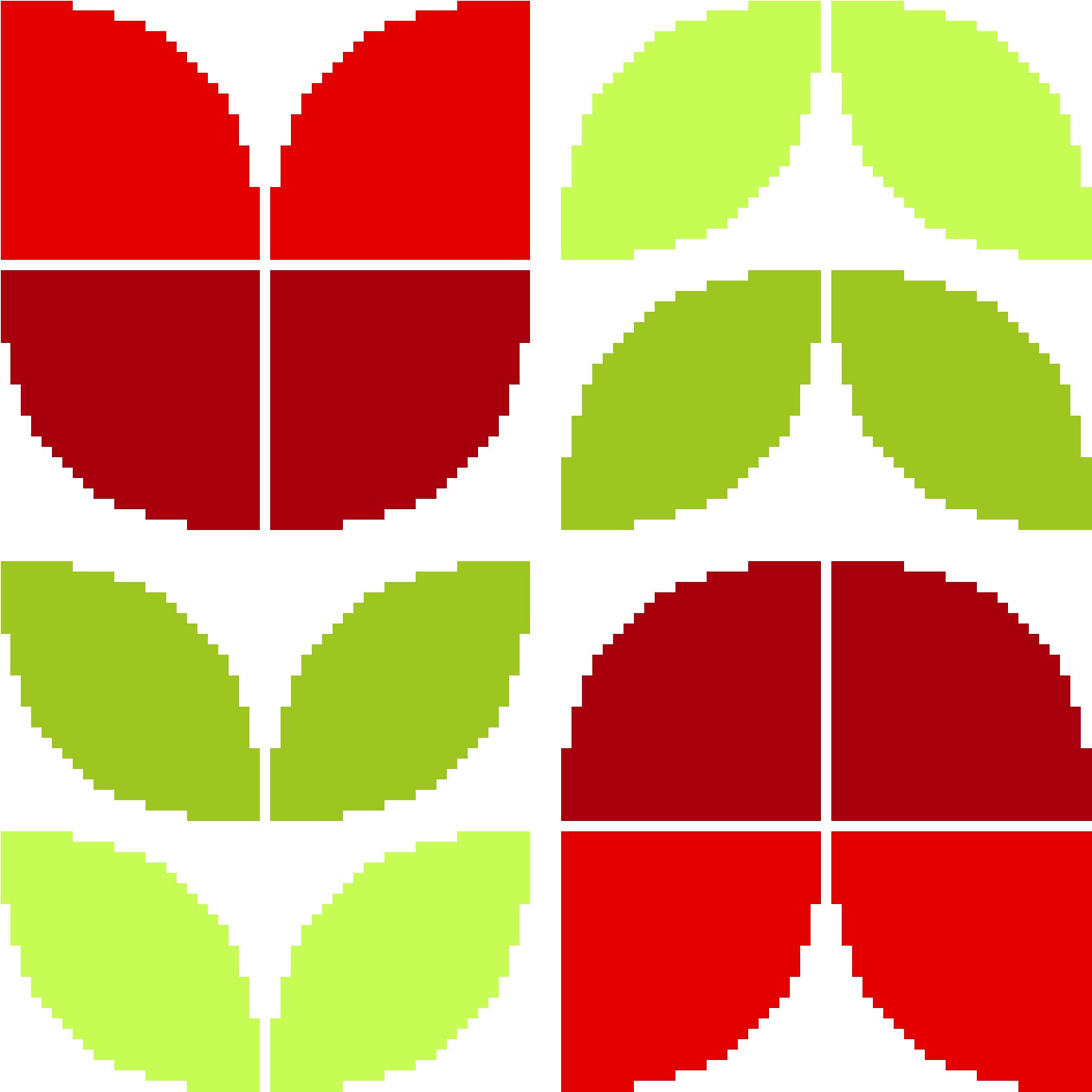 Retro cross stitch pattern of a pair of large tulips. Mid Etsy