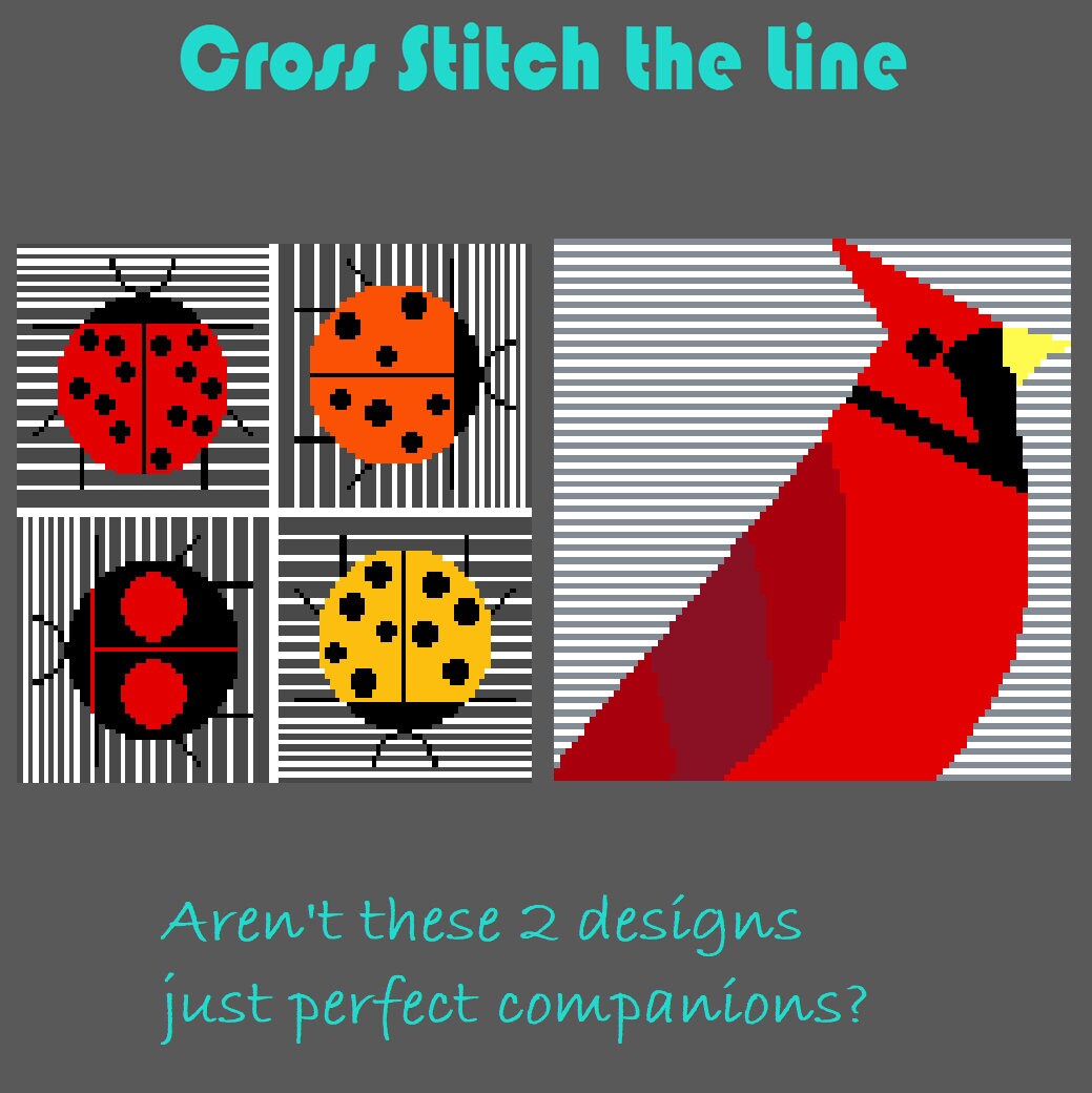 Modern Cross Stitch Pattern Inspired by Charley Harper. Retro Etsy