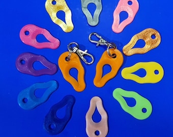 Key ring tick removal tools pla plastic biodegradable, dog cat horse