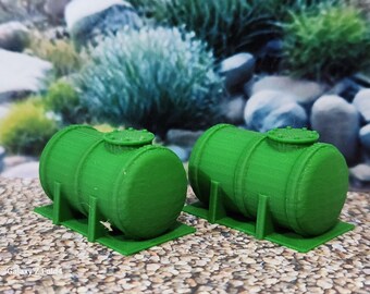 Pack 2 BP Green Gas Fuel Petrol Tank OO Gauge 1:76 Scale Models Train Railway