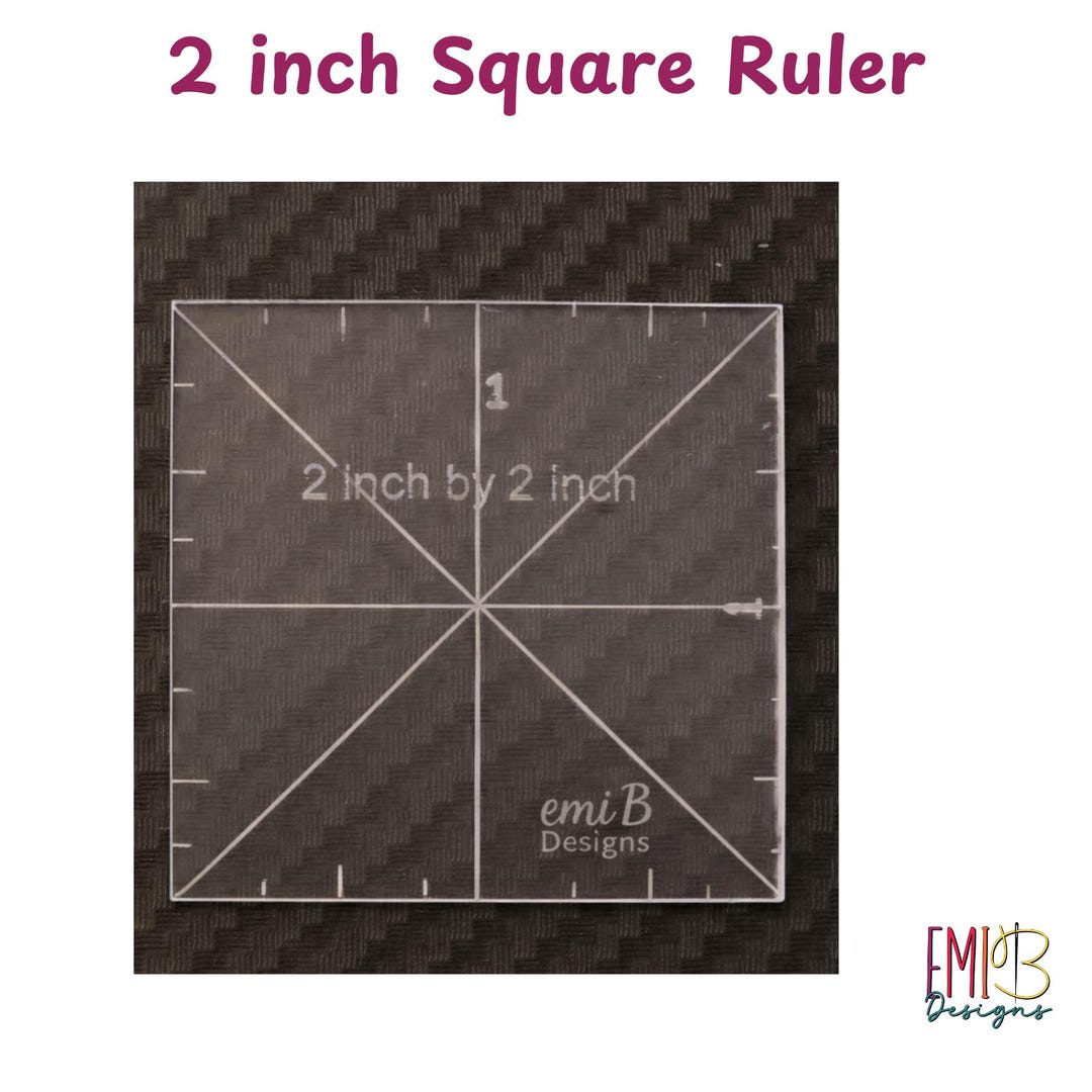 2 Inch Square Acrylic Sewing Ruler - Etsy
