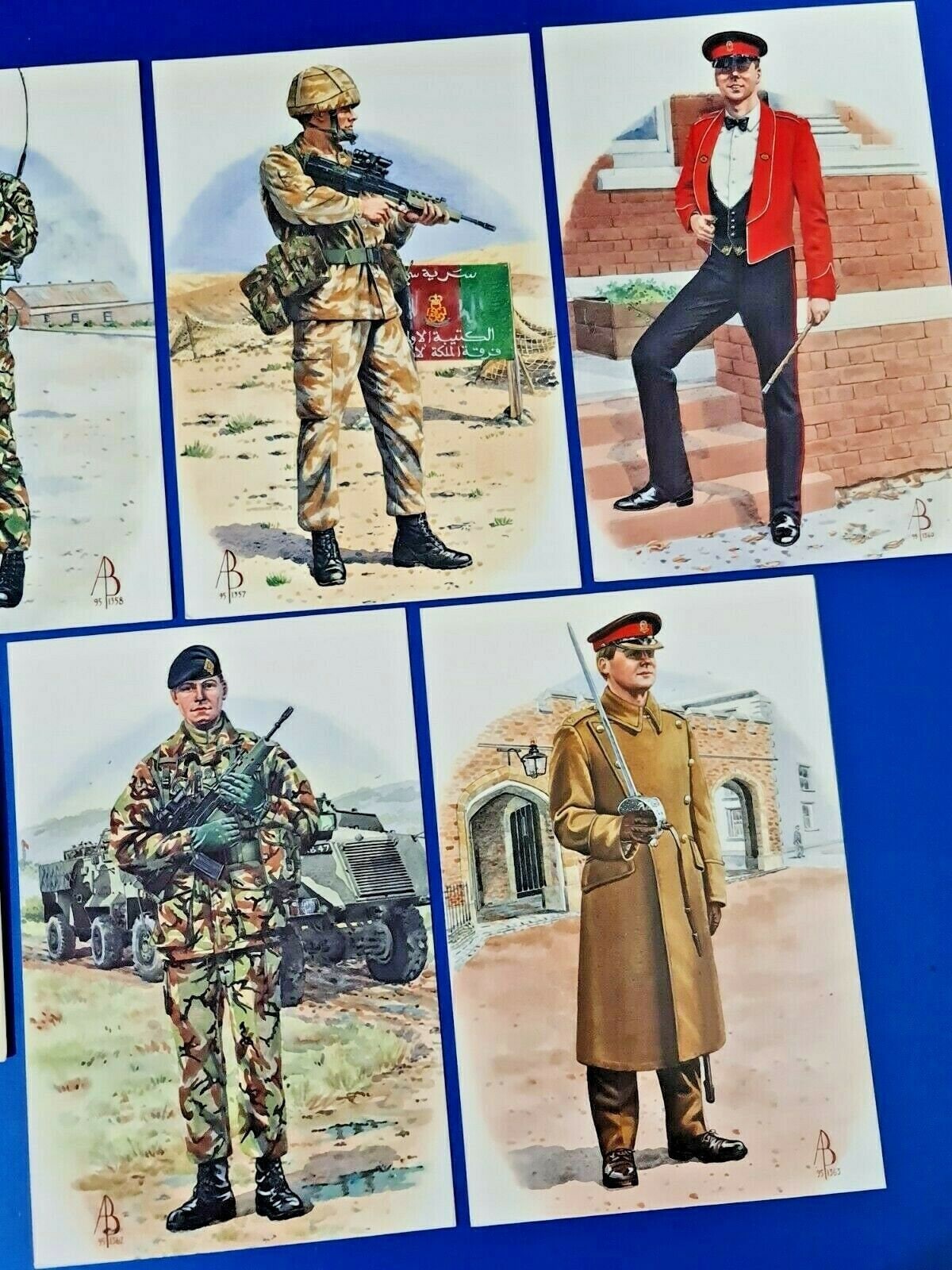 Set of 9 Postcards 1st Bn The Argyll and Sutherland Highlanders by  Alix Baker 