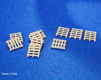New Wood Colour Pallets Z Gauge 1:220 Scale Models Train Railway (10 Pack)