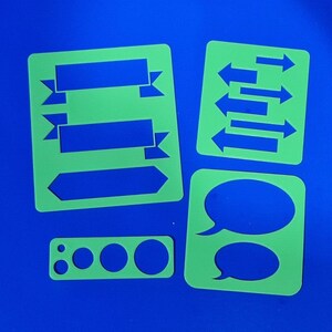 Set of 4 Quality New Journaling Scrapbooking Crafting Stencils
