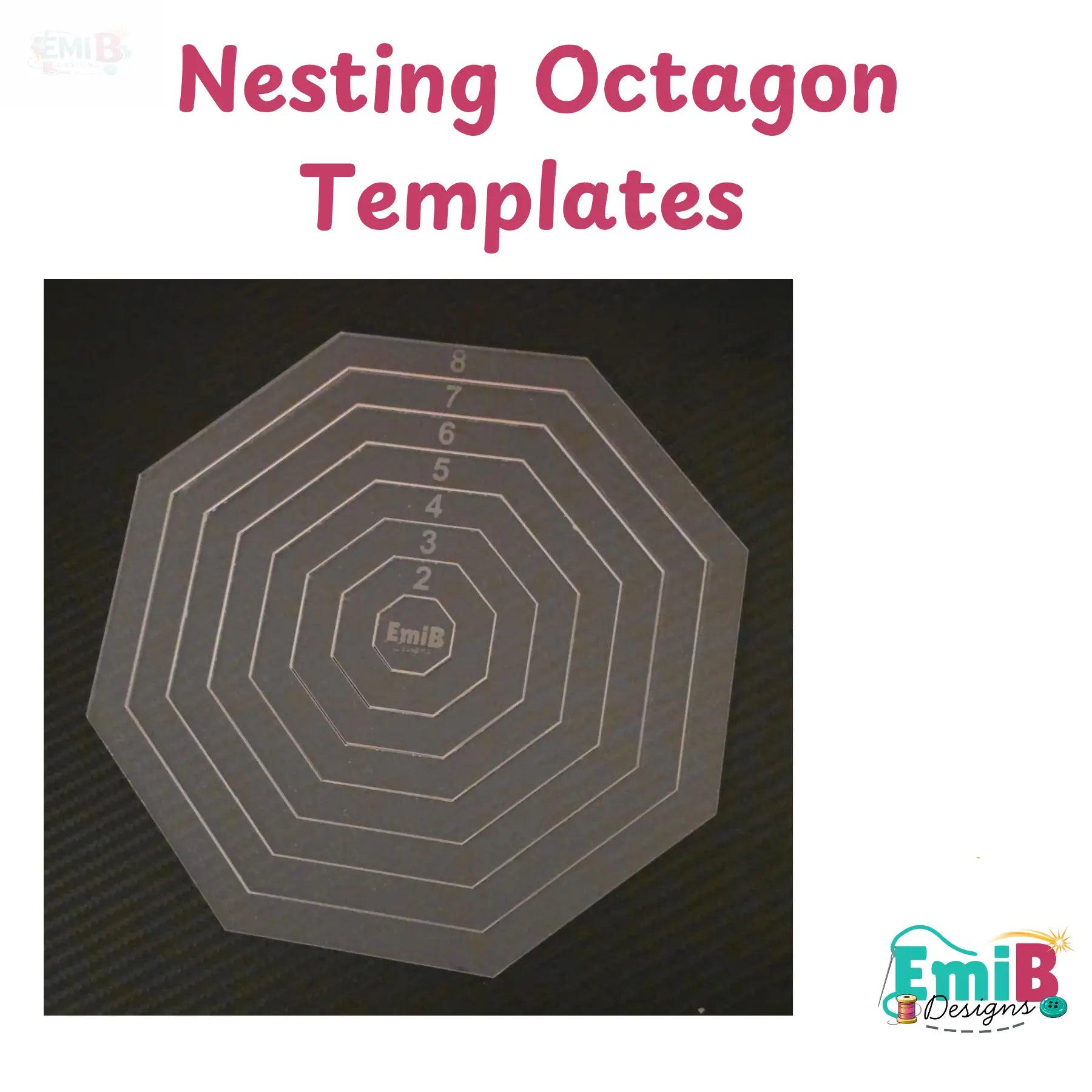 Nested Octogons Nesting Octagon Acrylic Template. Octagon Nesting Templates - Etsy