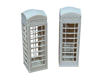 Telephone box hull telecom x 2 1:76 oo gauge model train railway diorama