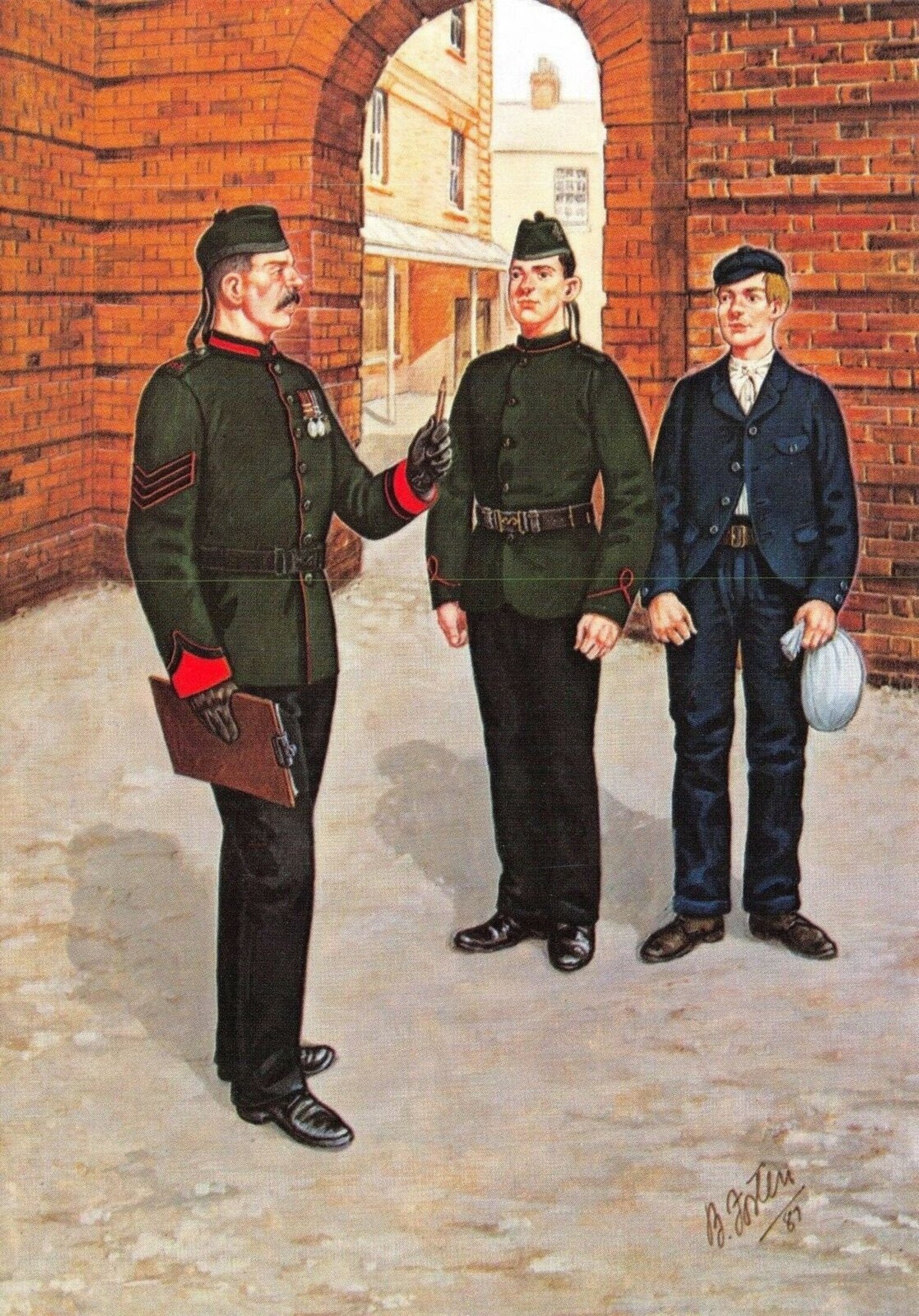 Postcard Young British Soldier Rudyard Kipling Kings Royal Etsy