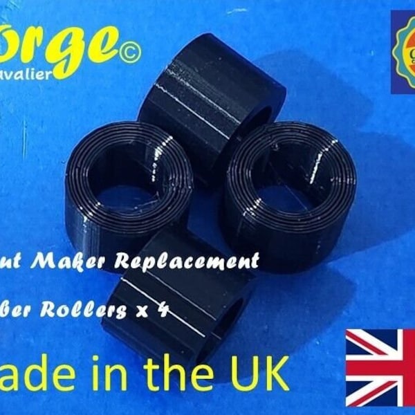 Pack of 4 Cricut Maker 1 & 2 DIY Repair Replacement Spare Rubber Rollers by Forge YD1