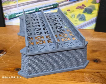 Zweigleisige Eisen Trägerbrücke Modelleisenbahn Modellzug Zuganlage 1:87