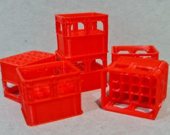 New Red 1:14 Scale 6 Pk Empty Beer Crates RC Tamiya Truck Lorry Diorama Haulier