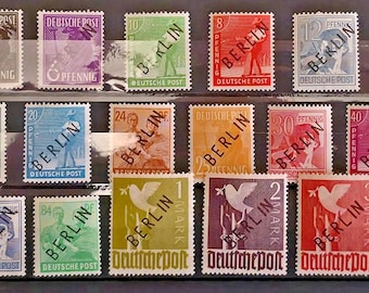 Berlin 1948 Schwarzaufdruck SG B1-B20 Mint Complete Set ex-PTS Auction