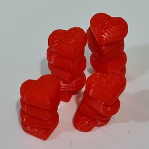 18 x Carta de Amor Token de Bolso Corações de Amor 10mm Presente Decorações de Dia dos Namorados