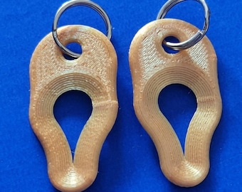2 x Key Ring Tick Removal Tools Silk Gold PLA Plastic dog cat horse human