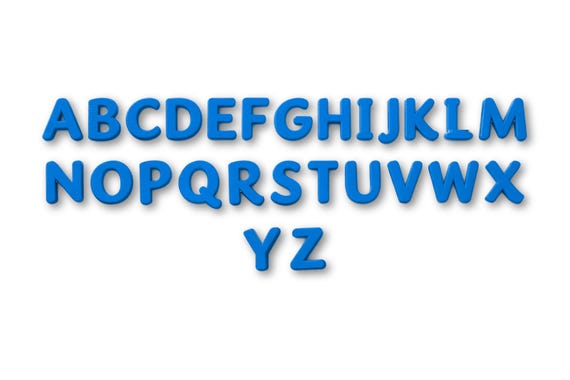 3D Printed Alphabet Set A-Z Uppercase Sassoon Primary Font School