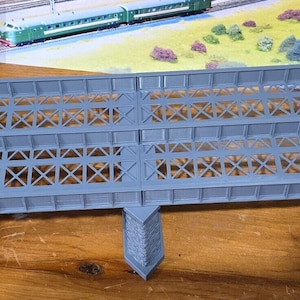 Z Gauge Double Track Iron Girder Bridge Model Railway Train Layout 1:220 Scale
