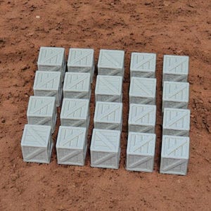 Cajas de madera de 3 pies para maquetas de trenes, estaciones de ferrocarril, carga, nuevo, escala HO, paquete de 20