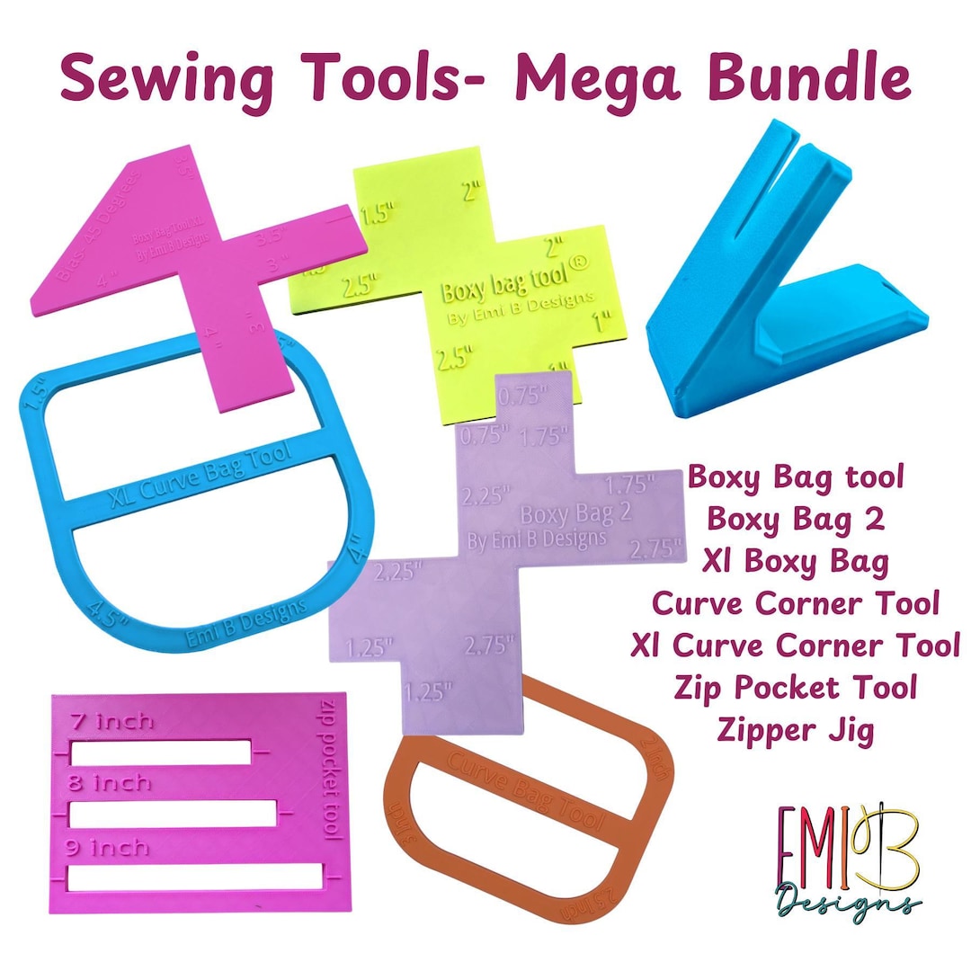 Sewing Tools Mega Bundle Sewing Tools for Beginners Sewing Rulers Bag ...