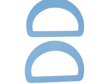 Acrylic bag handle pair- round