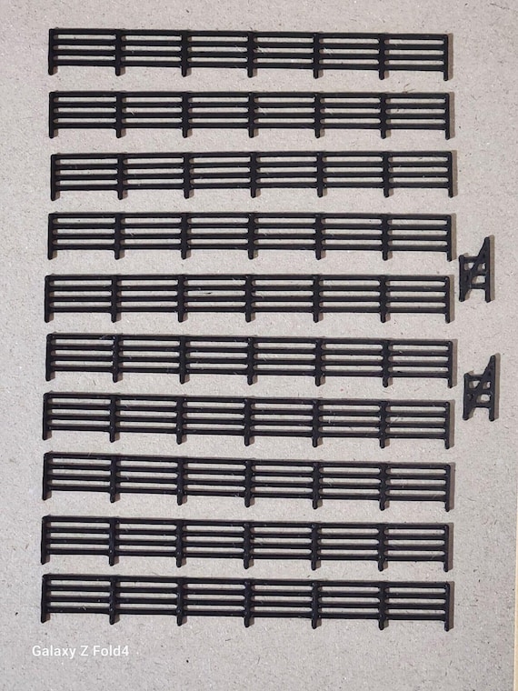 N Gauge Fences 10 X Pieces Scale 8FT Model Railway Fencing - Foto 3