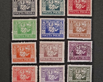 Poland 1922-23 Upper Silesia Górny Śląsk Miner 12 Stamps MNH MM Poczta Polska