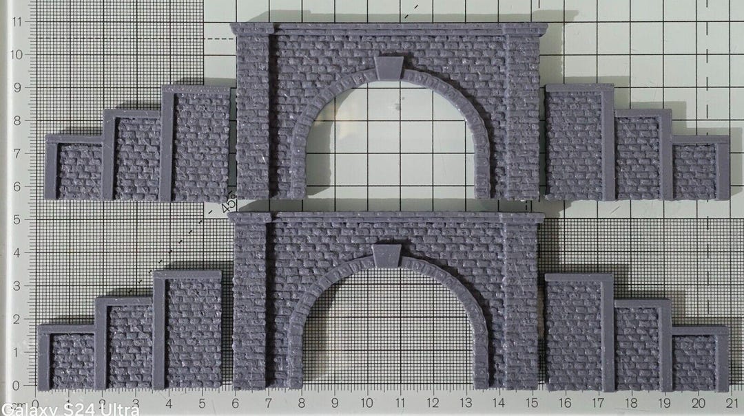 Concrete Double Portal -- HO Scale -- Model Railroad Tunnel -- #c1256 Concrete Double Portal -- HO Scale -- Model Railroad Tunnel -- #c1256