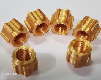 Pack of 6 Gold Silicone Sealer Sealant Mastik Tube Nozzle Screw Cap Tops