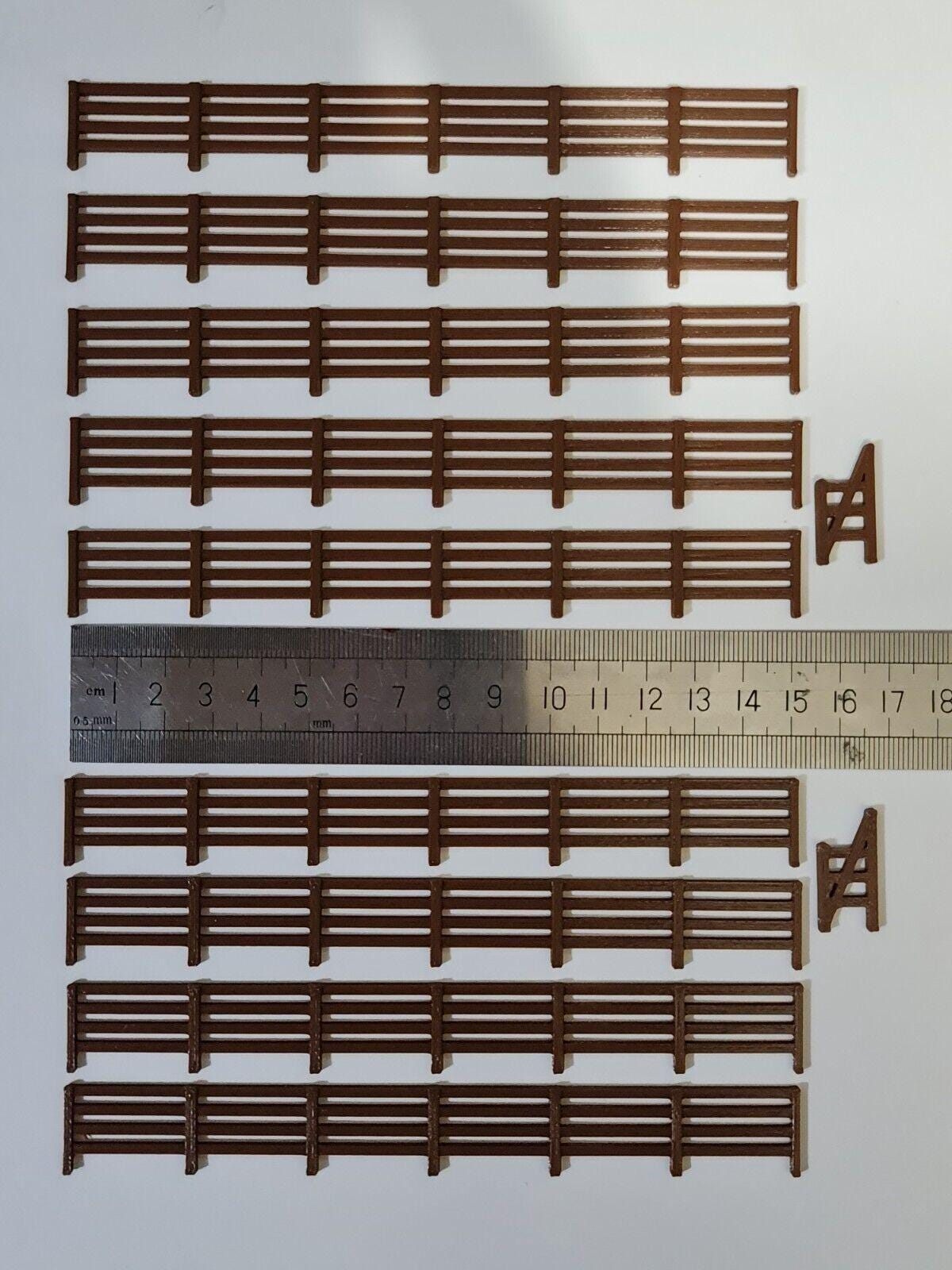 28mm Scale Railing Fencing Railings Oo Ho New 10 Pack Brown Gauge 1:76 Scale Models Train ...