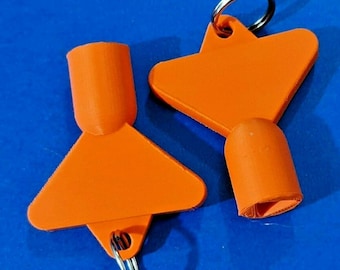 2 x Gas Electric Meter Box Utility Key Cupboard Orange PLA Plastic Biodegradable