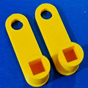 2 x Square 8x8mm Gas Electric Meter Box Utility Key Cupboard Yellow PLA Bio