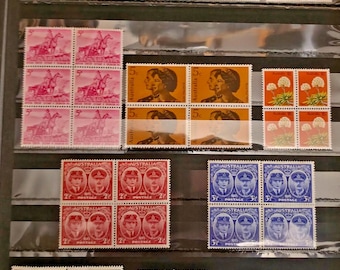 Australia Mint Blocks Akkumulation 11 Blöcke ~ 46 Briefmarken KGVI QEII Gedenkmarke