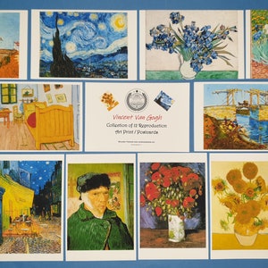 Beautiful Set of 12 NEW Vincent Van Gogh Art Paintings Postcards Prints 72K