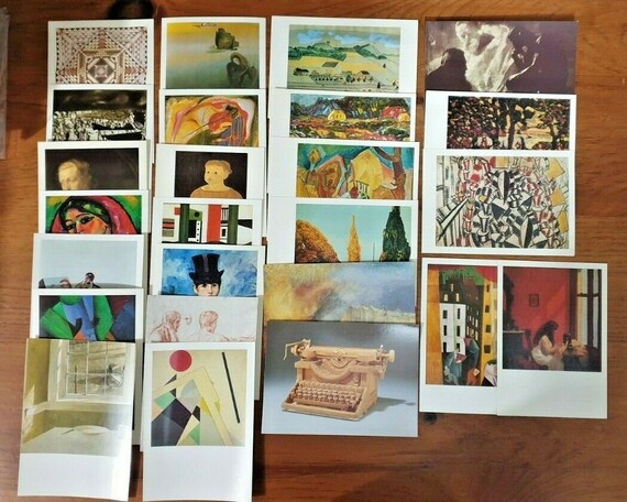 Set of 25 Different Art Postcards NEW Old Vintage Stock, Great for  Postcrossing 