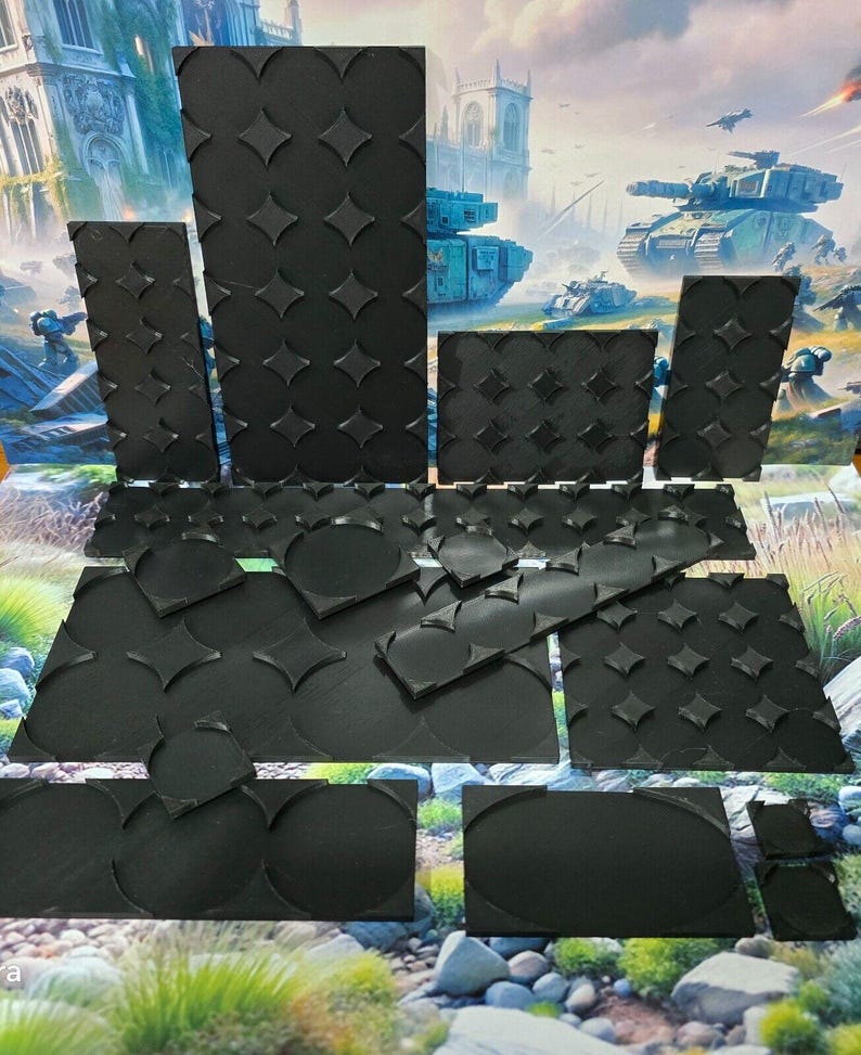 Round to square movement trays old world 25mm 32mm 40mm 50mm 60mm oval image 4