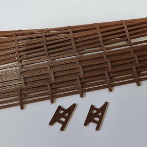 フェンスの手すり oo ho 新品 10個パック ブラウン ゲージ 1:76スケール 鉄道模型