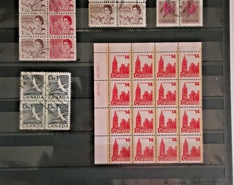 Kanada Gemischte Blöcke inc 14c parlament postfrisch Eckblock mit 16 Markierungsstangen Aufdruck