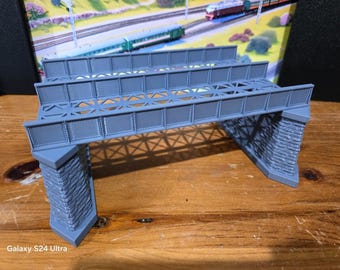 Spur Z Zweigleisige Trägerbrücke Modelleisenbahn Zuganlage 1:220