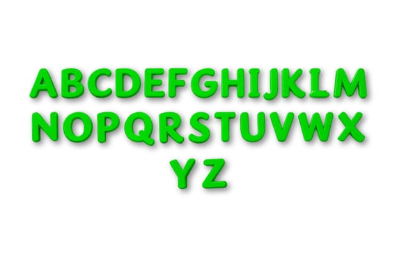 3D Printed Alphabet Set A-Z Uppercase Sassoon Primary Font School