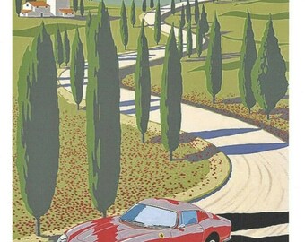 postcard A6 Tuscany