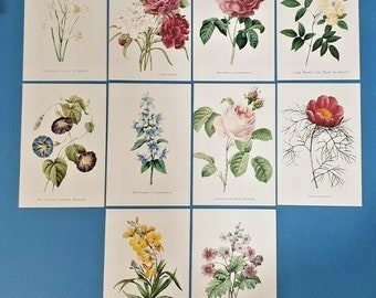 Lot de 10 NOUVELLES cartes postales fleurs (lot de 3) pour Postcrossing & Postcardsofkindness