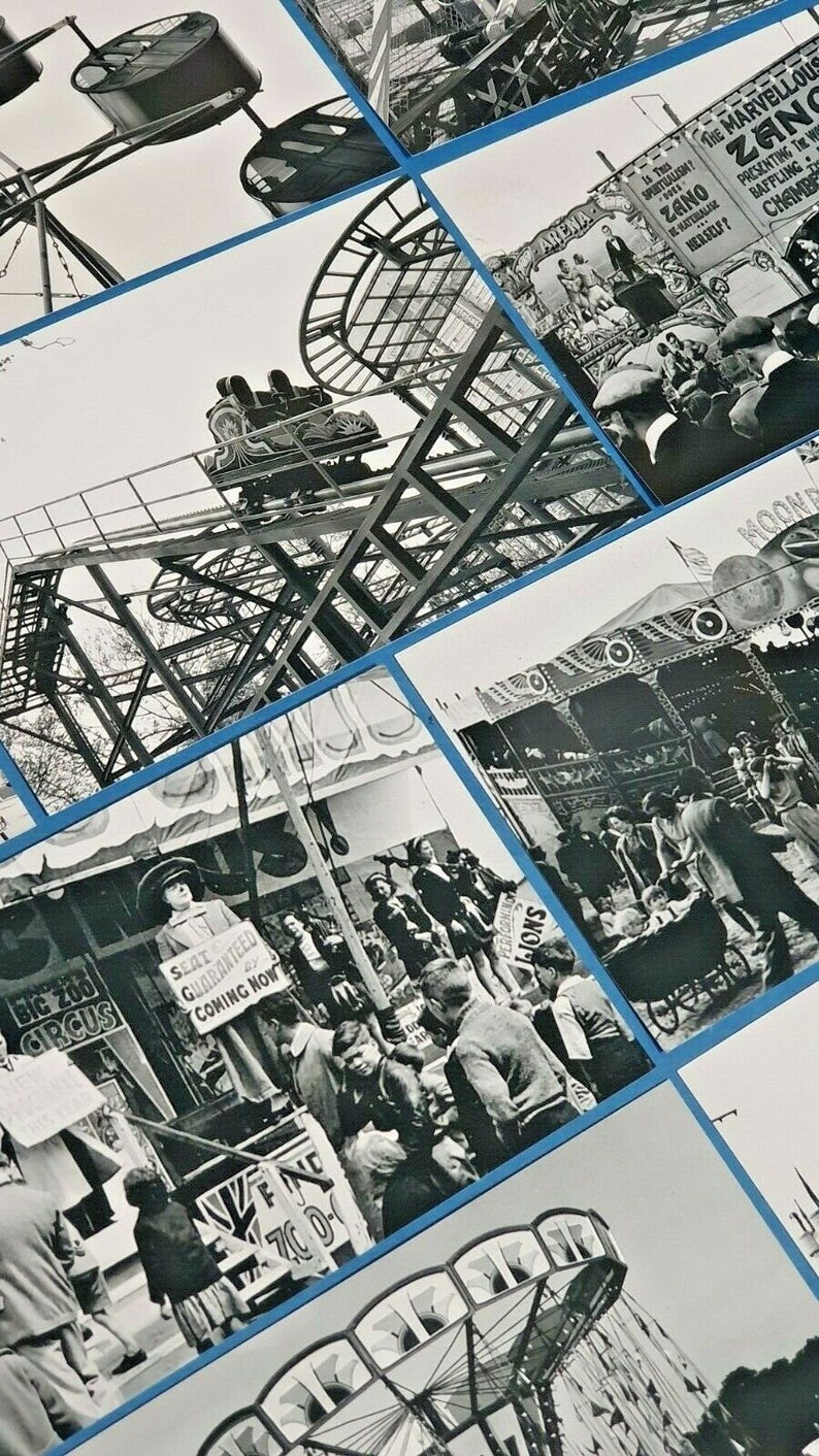 Set of 10 NEW B/&W Fairground Postcards for Postcrossing Postcardsofkindness