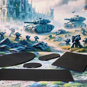 Wargaming Bases 75 x 25mm Rectangle PLA for War Gaming Tabletop Games