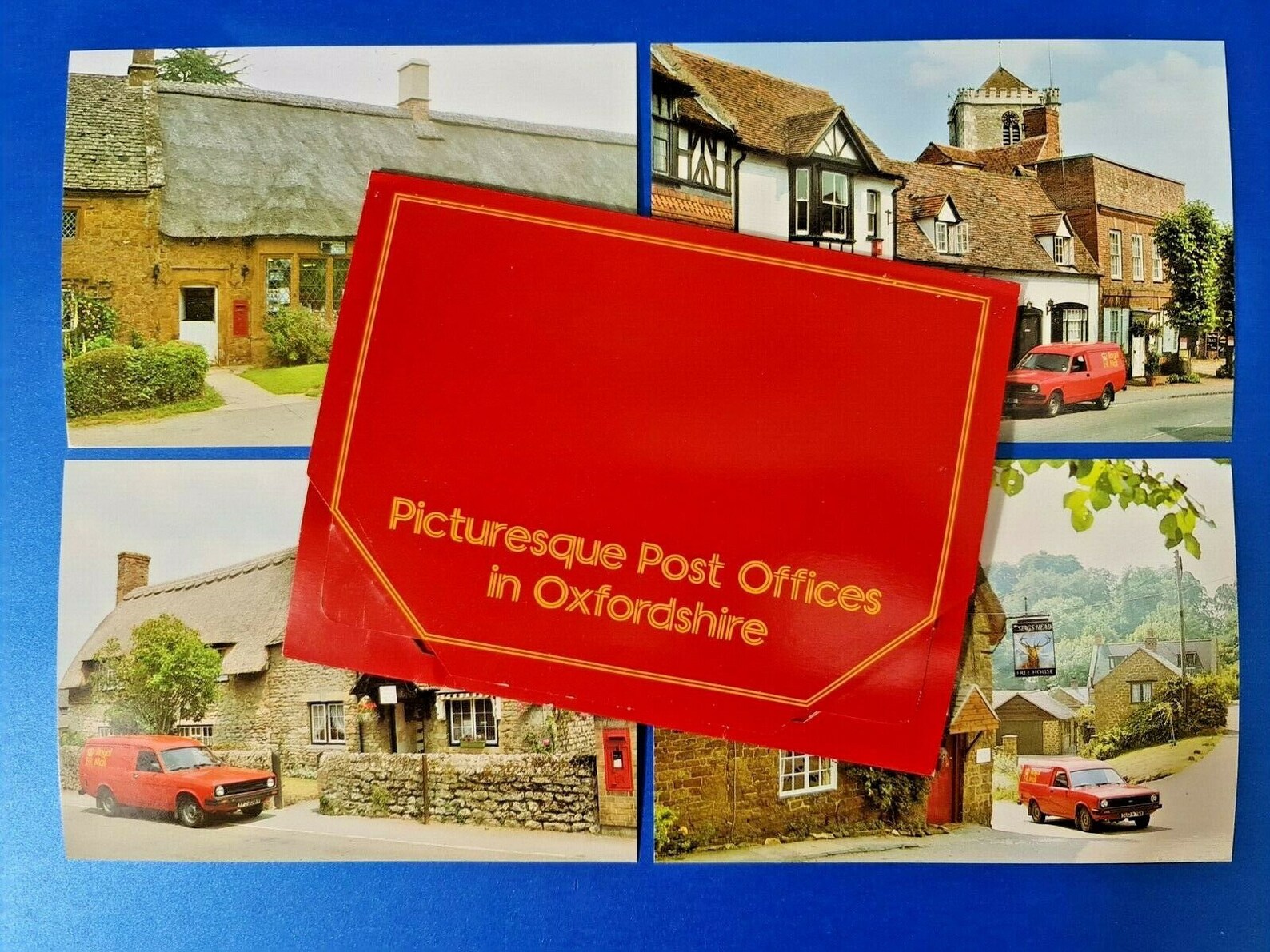 Set of 4 NEW Vintage Postcards in Picturesque Post Offices in Etsy UK