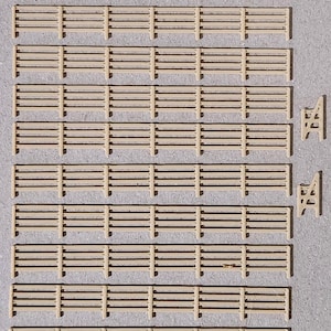 N Gauge Fences 10 X Pieces Scale 8FT Model Railway Fencing - Foto 5
