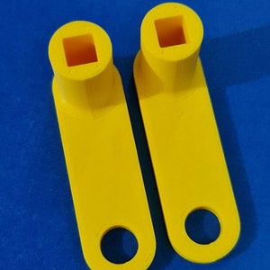 2 x Square 6x6mm Gas Electric Meter Box Utility Key Cupboard Yellow PLA Bio